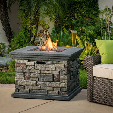 Mauricio Square Polyresin Propane Fire Pit Table with Hidden Fuel Tank - Melillo EnterprisesAll categories
